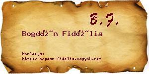 Bogdán Fidélia névjegykártya